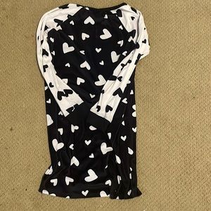 Soft heart design night gown